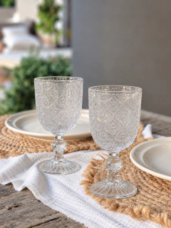Set x 6 Copa Flower Clear