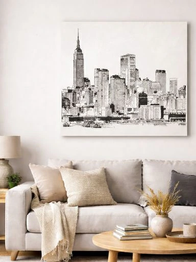 Cuadro B&W New York 80x80 cm
