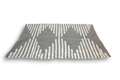 Alfombra gris con tramado blanco 50x80, foto 2 de 3