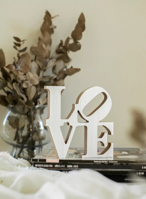 Palabra love xl blanca