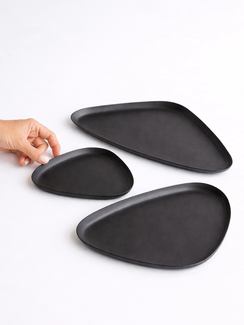 Bandeja triangular black