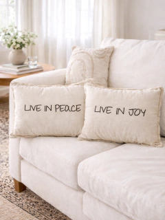 Pack x2 Almohadones Live In Peace - Live In Joy Arena, foto 1 de 3