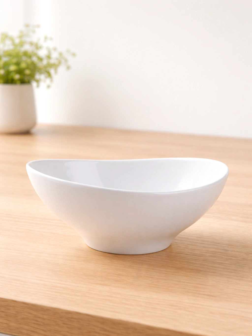 Mini bowl de ceramica irregular blanco