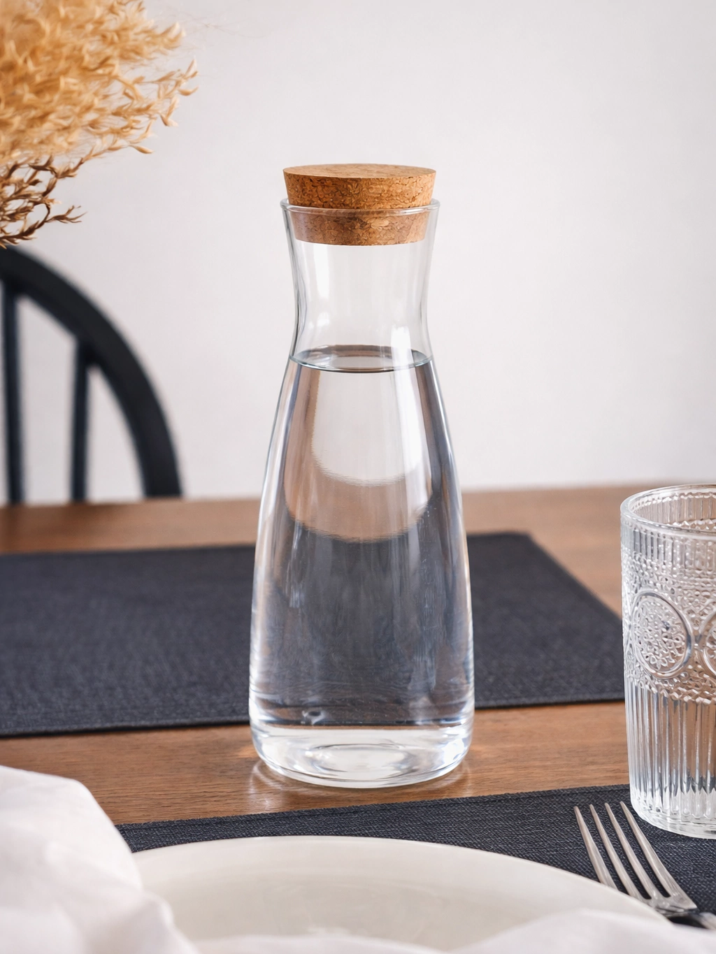 Botella de borosilicato con tapa de corcho 900ML
