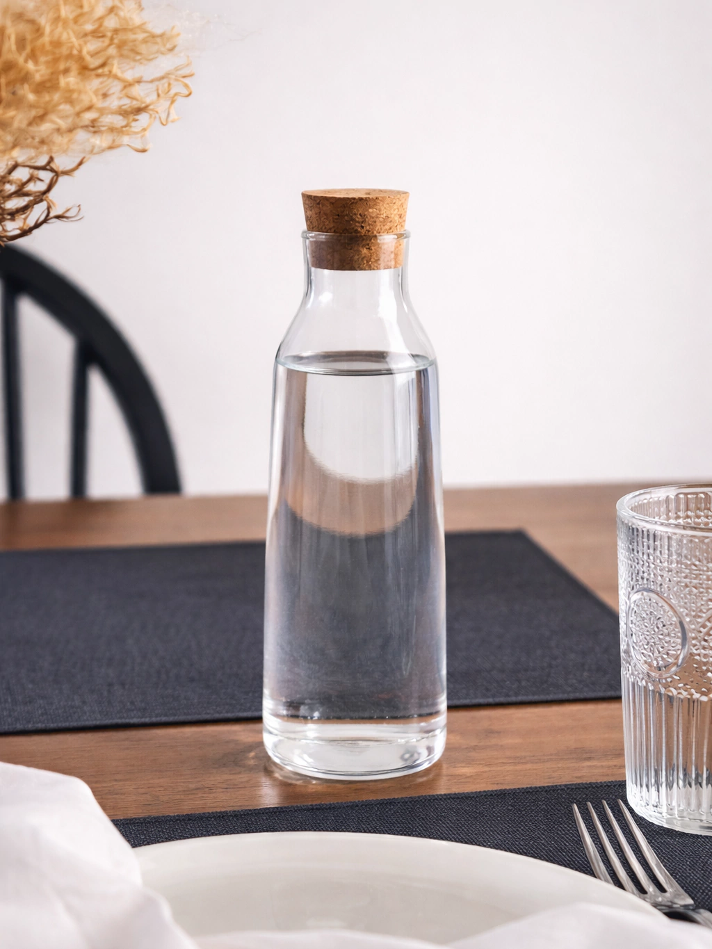 Botella de vidrio con tapa de corcho 1200ML