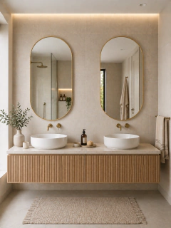 Espejo Pildora 90x50 dorado