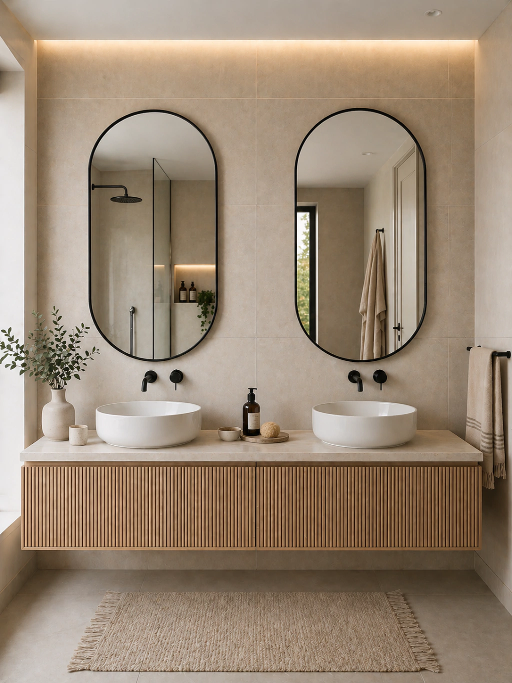 Espejo Pildora 90x50 negro
