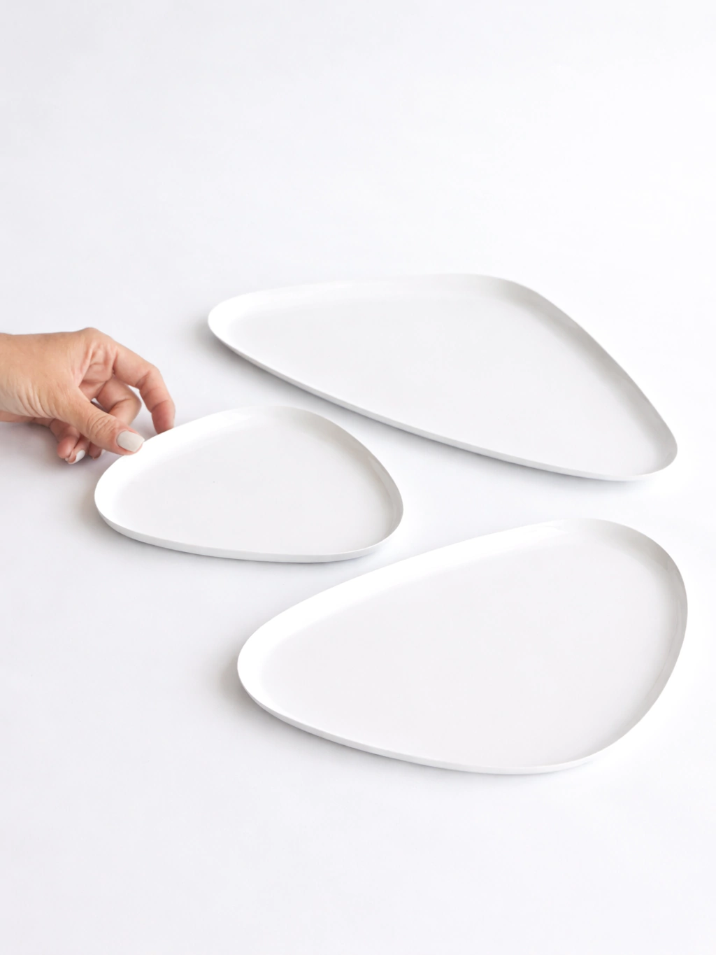 Bandeja triangular White