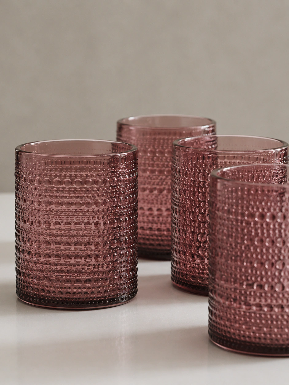 Set x 6 Vaso Capri Purple