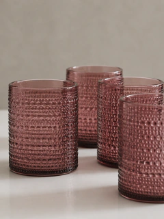 Set x 6 Vaso Capri Purple