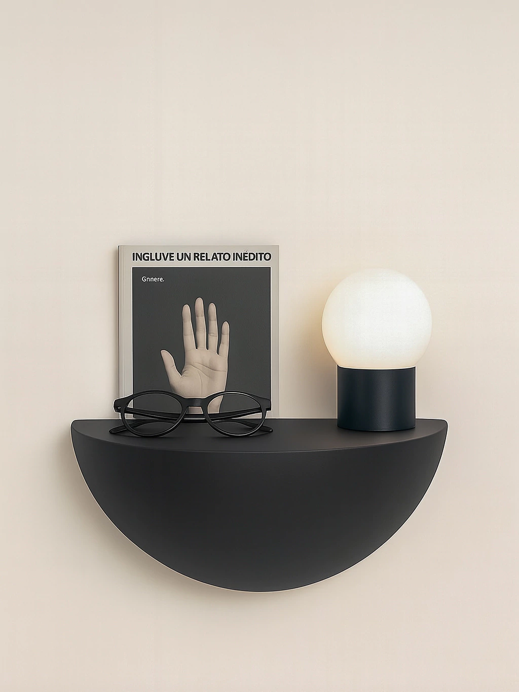 Mesa de luz/estante media esfera