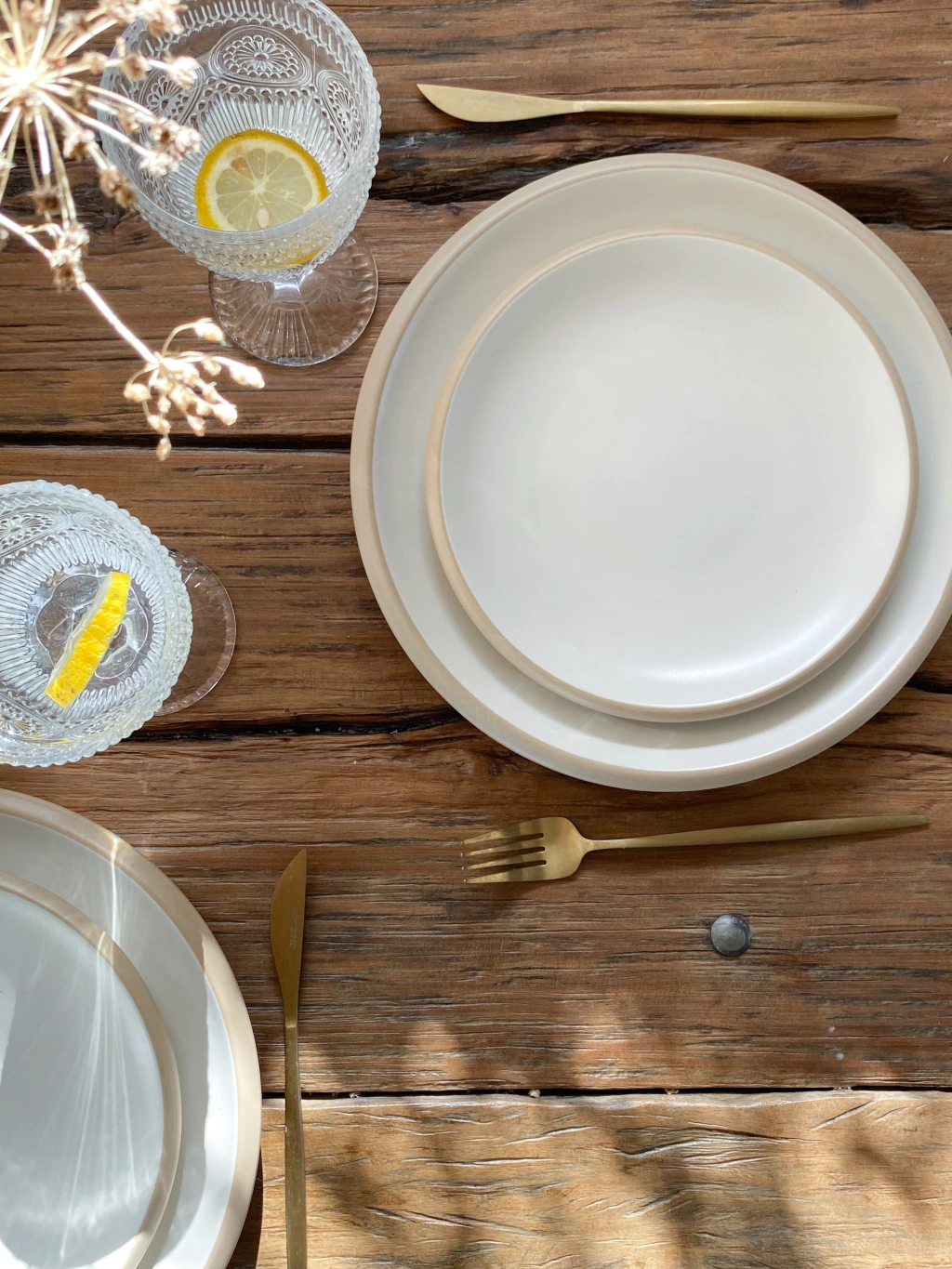 Set x6 plato de postre hampshire beige
