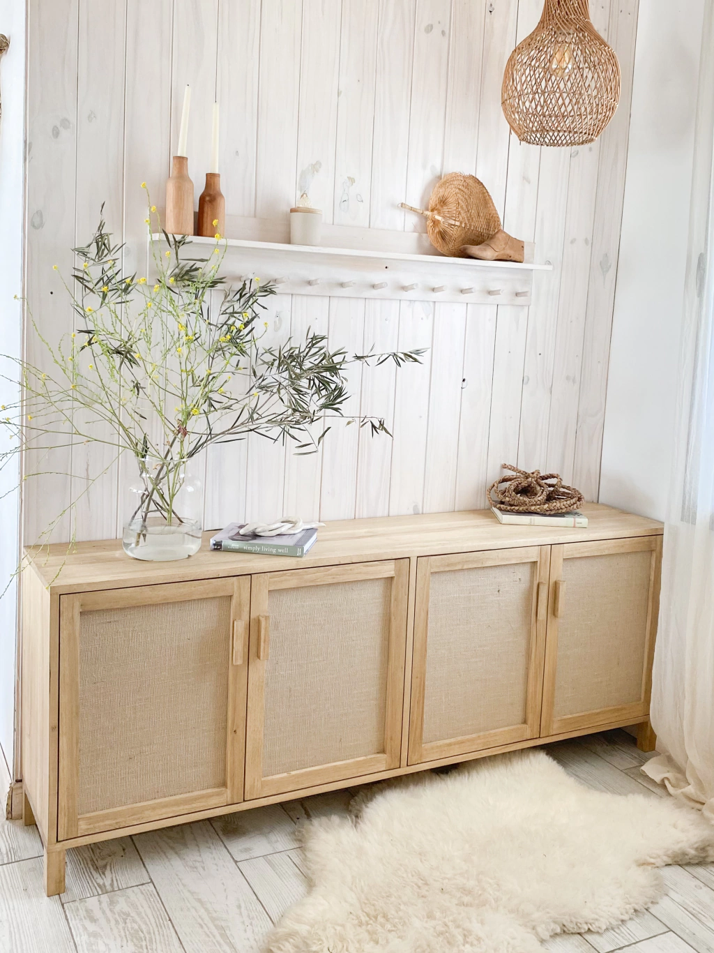Vajillero Rack Fibras naturales - 180cm