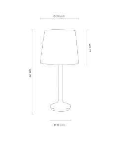 Lampara de Mesa Lyra-C madera clara, foto 2 de 2