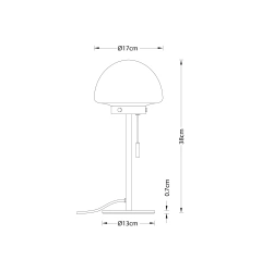 Lampara de Mesa Perle Beige Marfil, foto 3 de 4