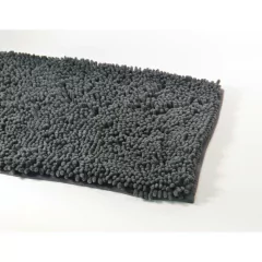 Alfombra baño shaggy pelo corto - Gris oscuro, foto 2 de 4