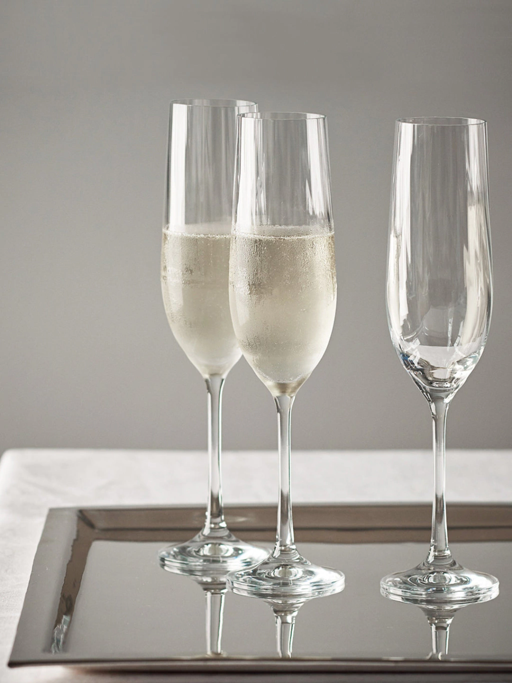 Set x6 copas champagne cristal bohemia