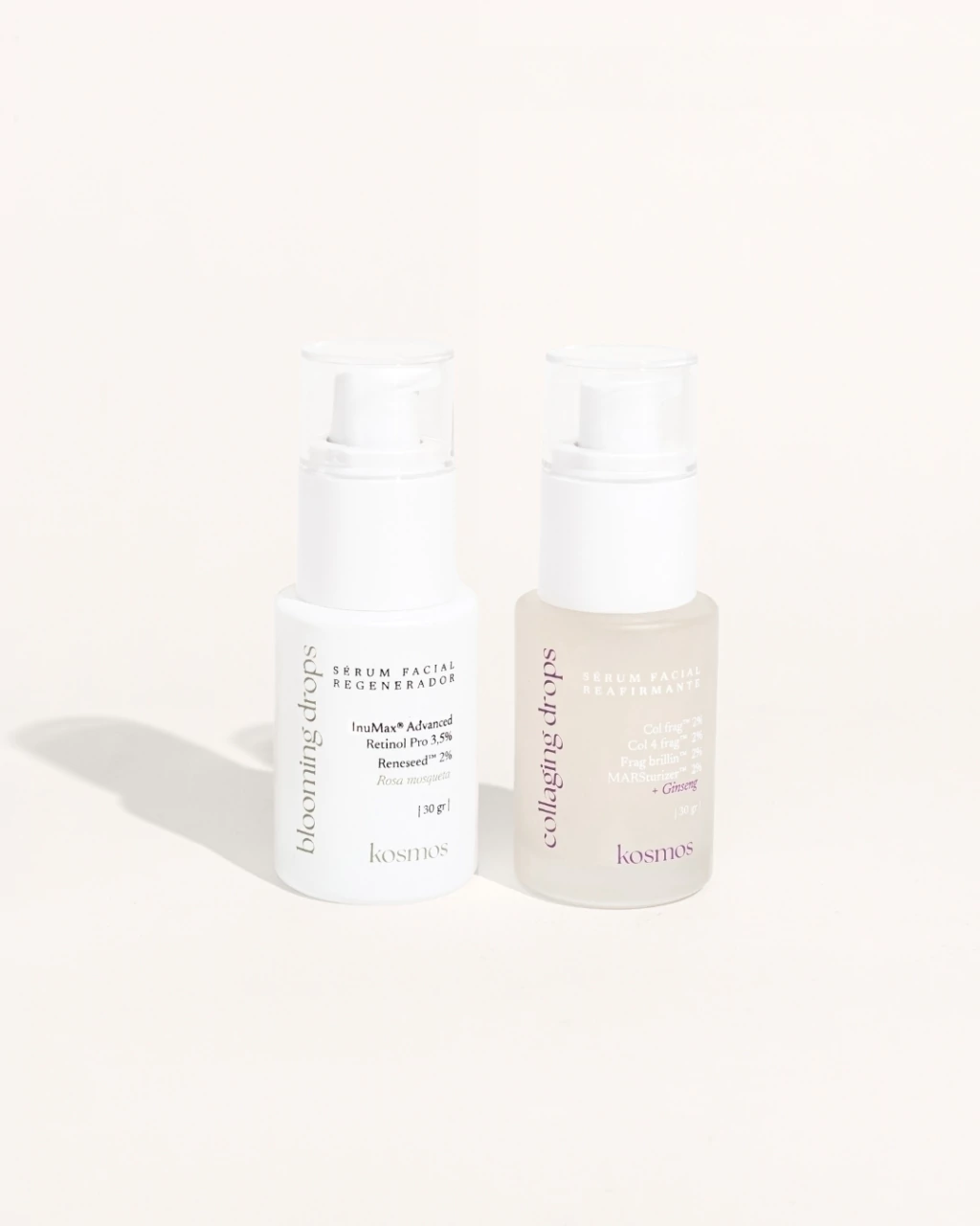 Dúo pro firmeza / Blooming Drops (RETINOL) + Collaging Drops (COLÁGENO)