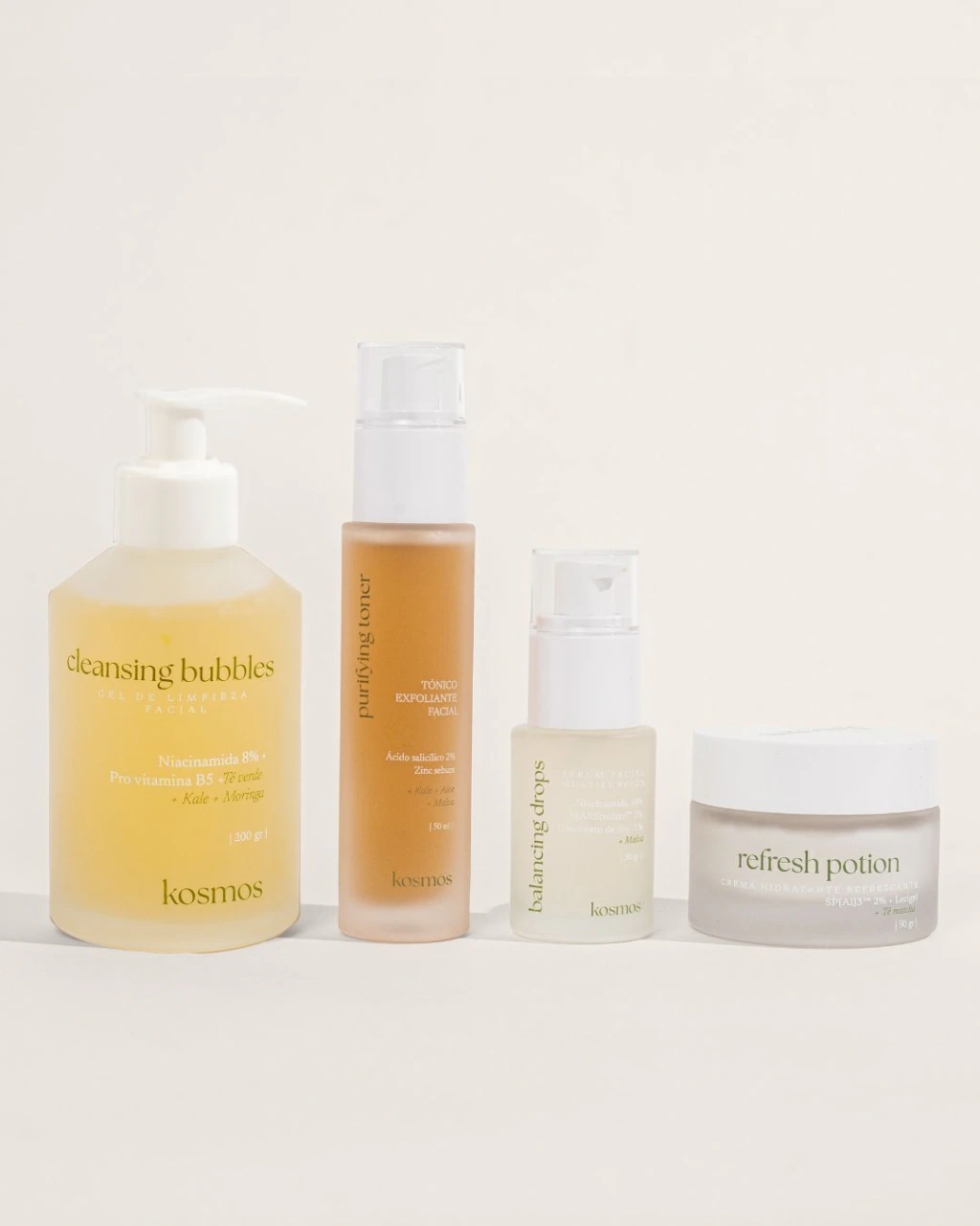 Rutina - Oleosidad / limpiador + exfoliante + sérum + hidratante