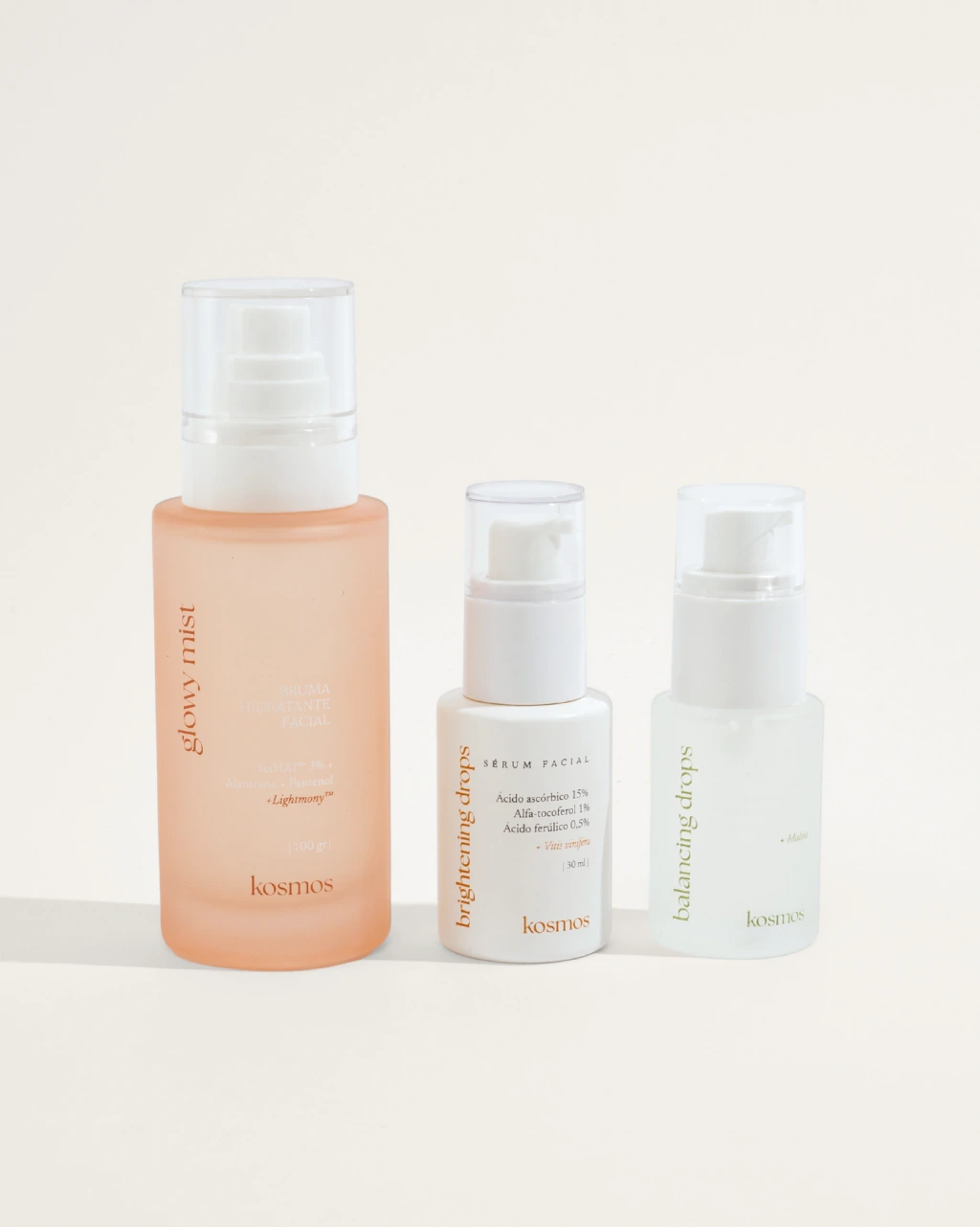 Trío antioxidante / Glowy Mist + Brightening Drops + Balancing Drops