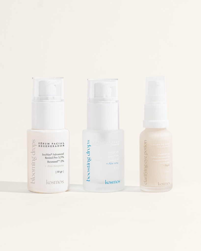 Retinol + Péptidos + Contorno / Blooming Drops + Boosting Drops + Lifting Eye Drops/ Clarifying Eye Potion