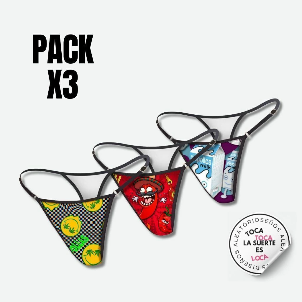 Pack X3 Colaless Regulables Estampados Surtidos