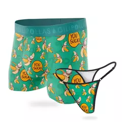 Match Colaless Regulable + Boxer Adulto Estampado Bananin