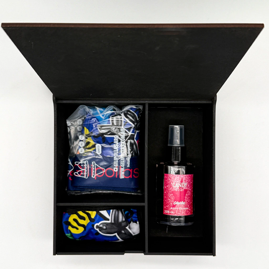 GiftBox Día de la madre Conjunto Estampado Bralette + Regulable + Body Splash