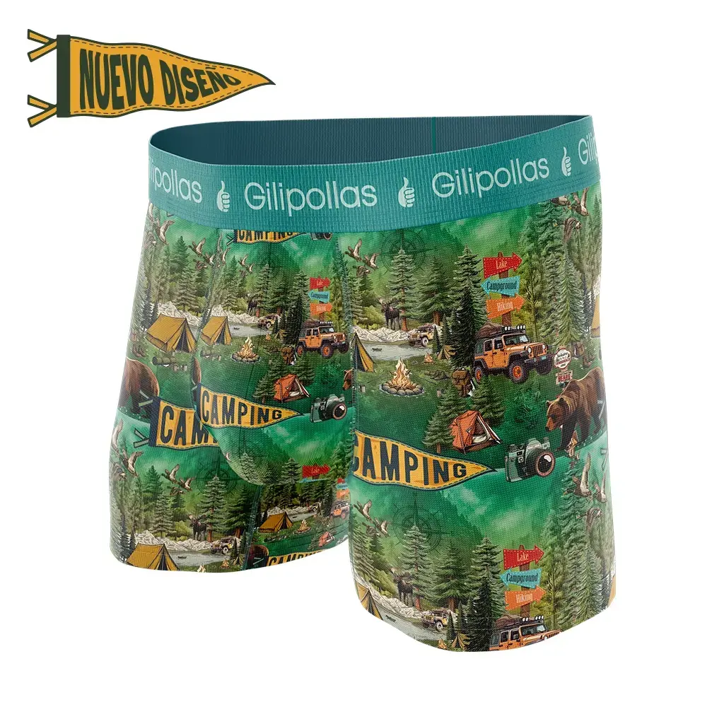 Boxer Adulto Estampado Camping