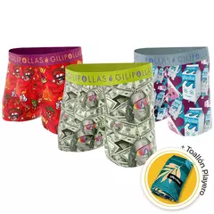 Pack X3 Boxer Estampados Surtidos + 1 Toallón Playero, foto 1 de 7