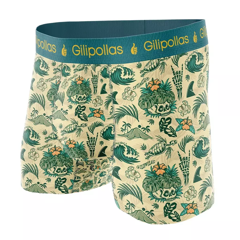 Boxer Adulto Estampado Hawaiian Skull