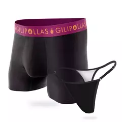 Match Pack Colaless Regulable + Boxer Clásico Negro