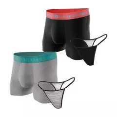 Match Pack X2 de Colaless Regulable + Boxer Clasico Black Grey