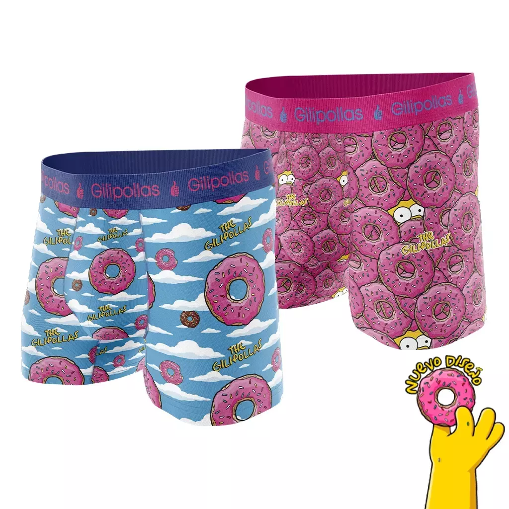 Pack x2 Boxers Estampados Donas y Nubes