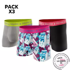 Pack Mix 2 Boxers Clásicos Surtidos + 1 Boxer Estampados