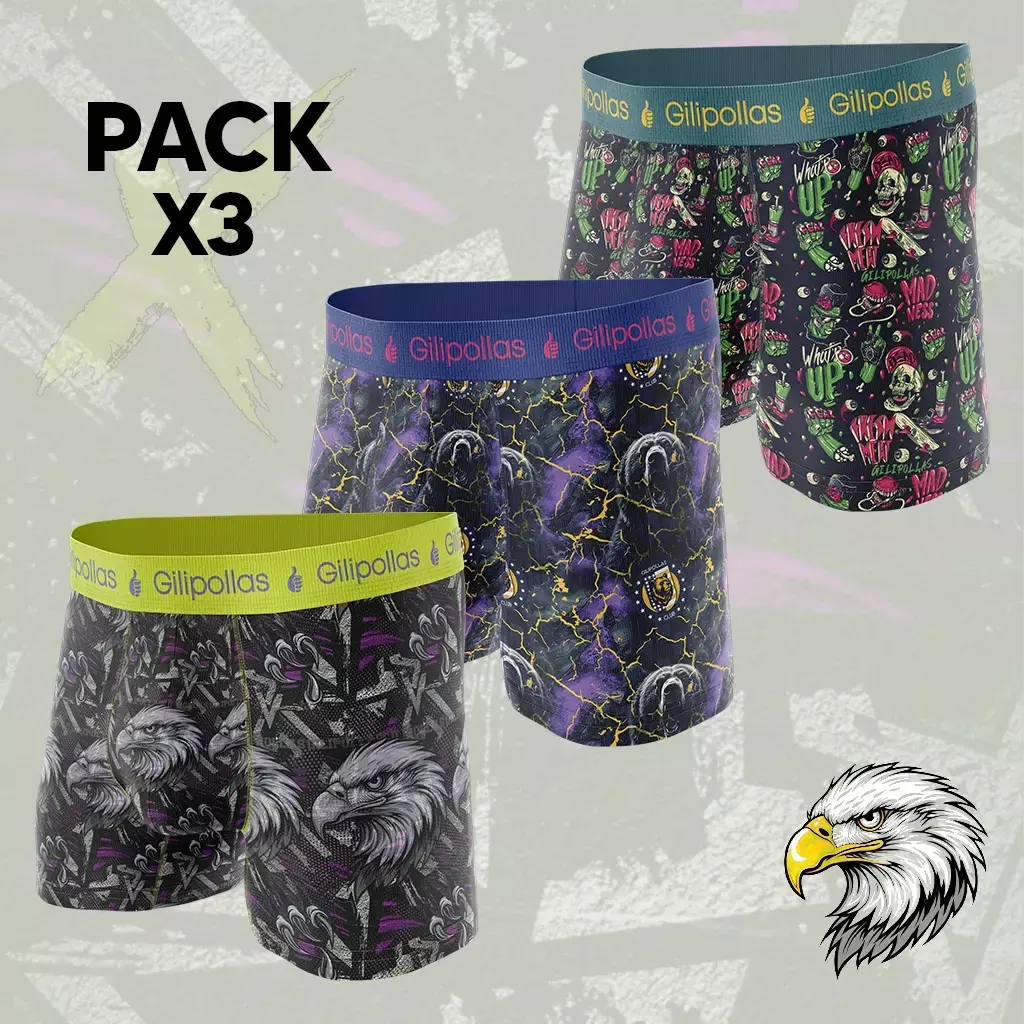 Pack X3 Boxer Xtreme Diseños Surtidos