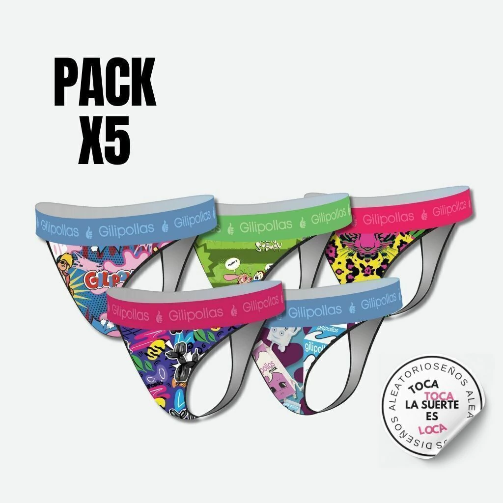 Pack X5 Cool Less Estampadas Surtidas