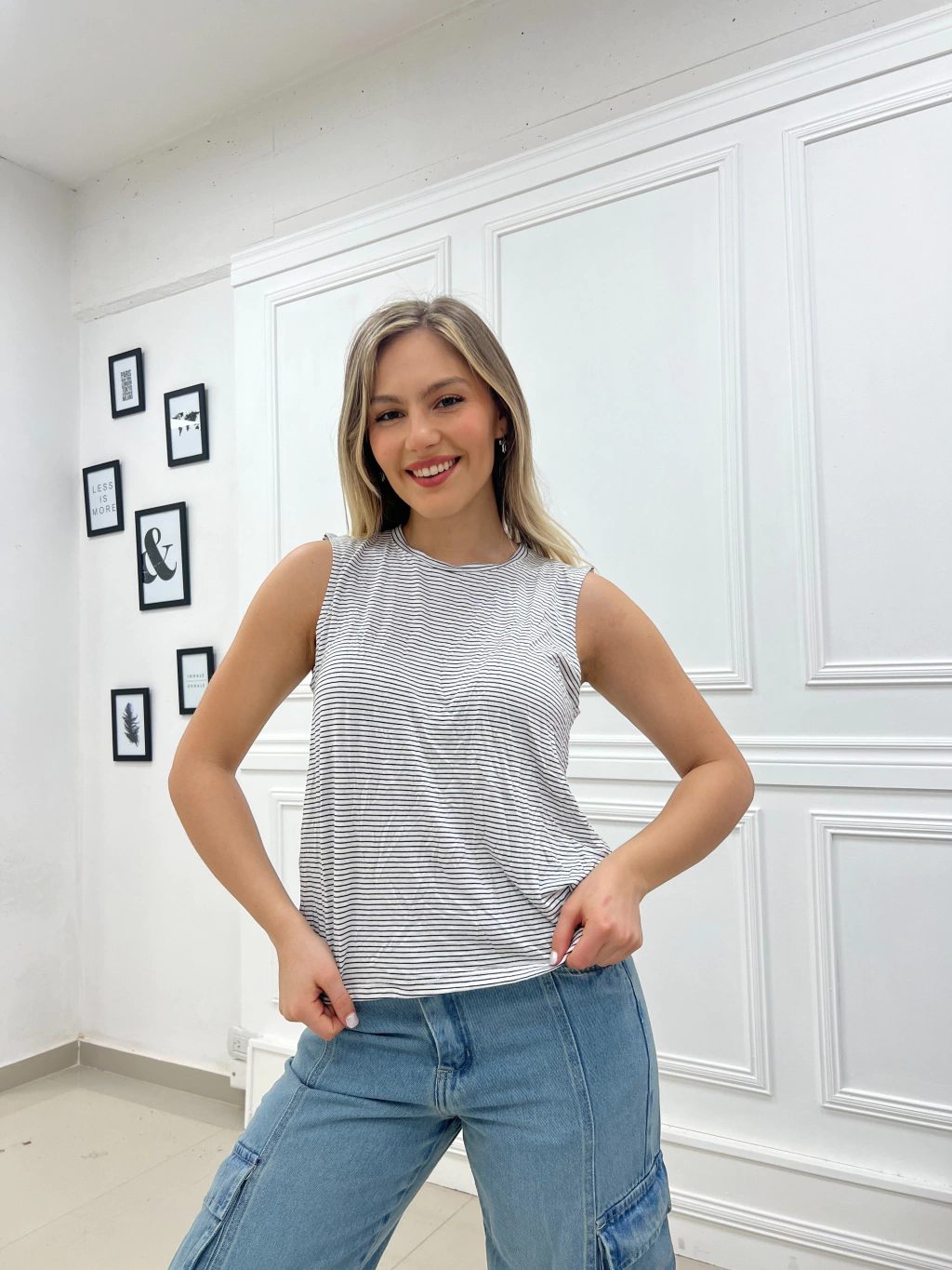 Musculosa PISCIS rayada