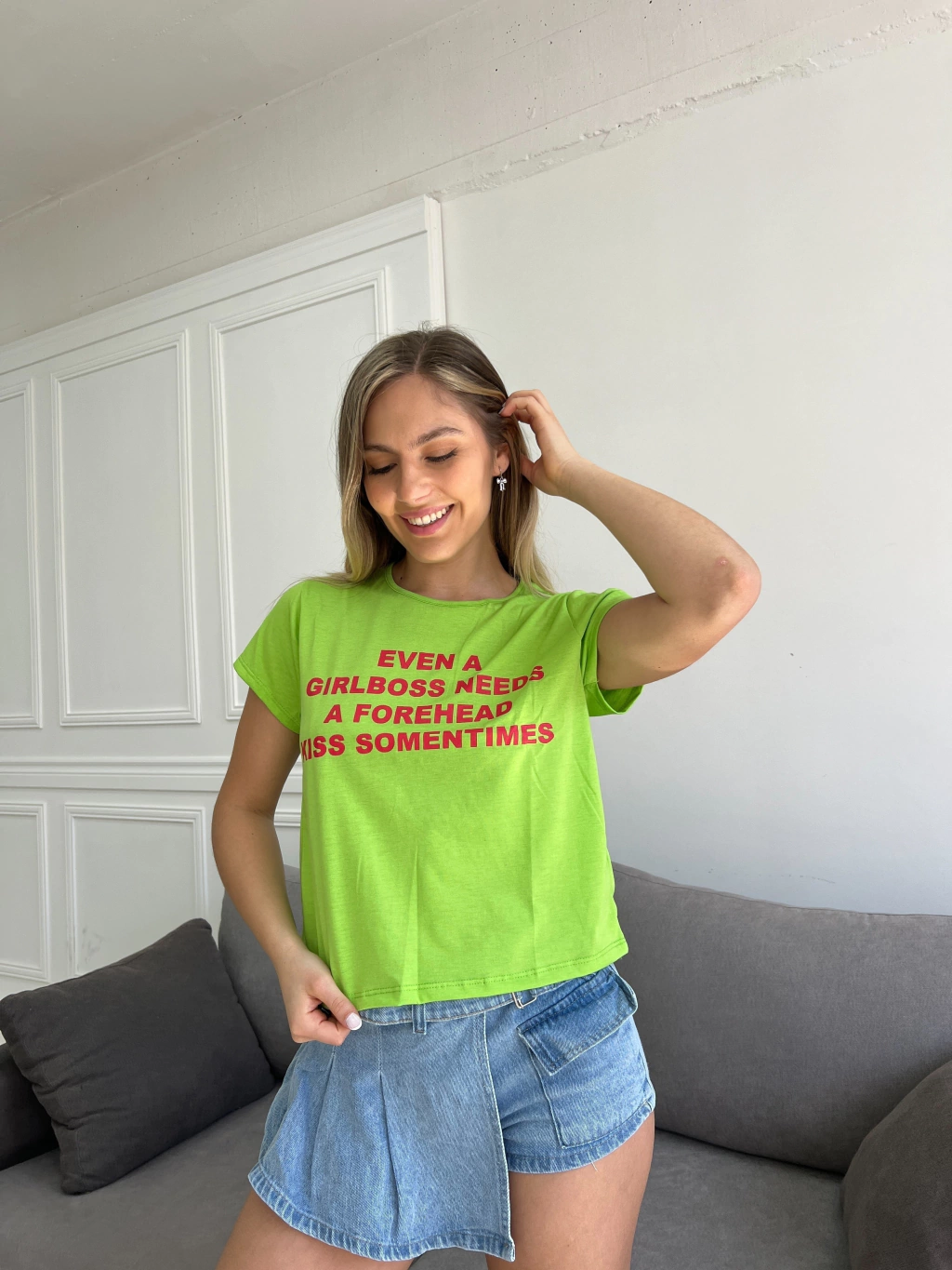 Remera de Algodon EVEN A GIRLBOSS