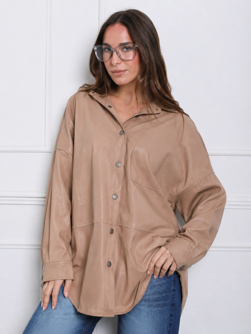 Camisaco de cuerina Lexi