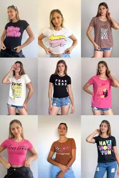 PACKx50 REMERAS estampadas surtidas