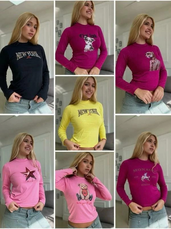 PACKX3 Remeras Estampas Manga Larga