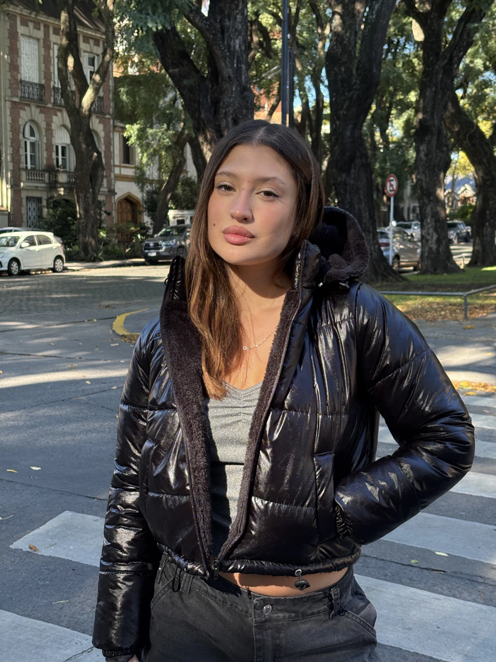 Campera Puffer Brillosa