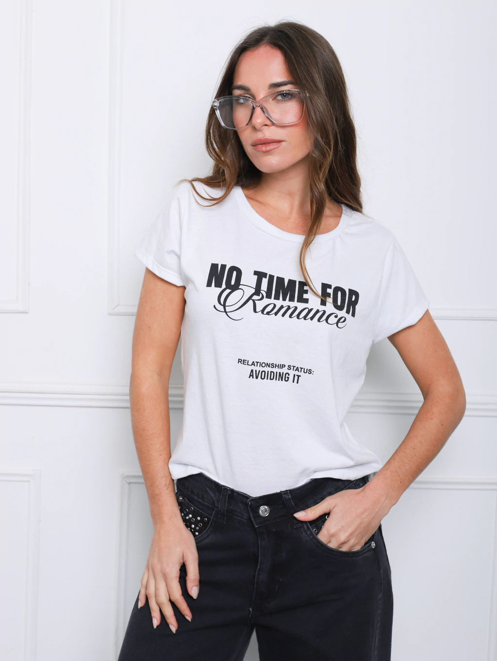 Remera "NO TIME FOR ROMANCE"