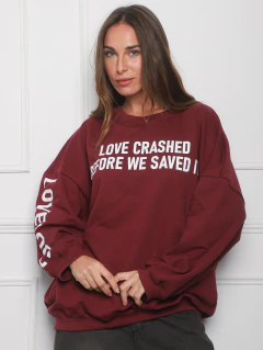Buzo Estampado "LOVE CRASHED" Rústico, foto 4 de 22