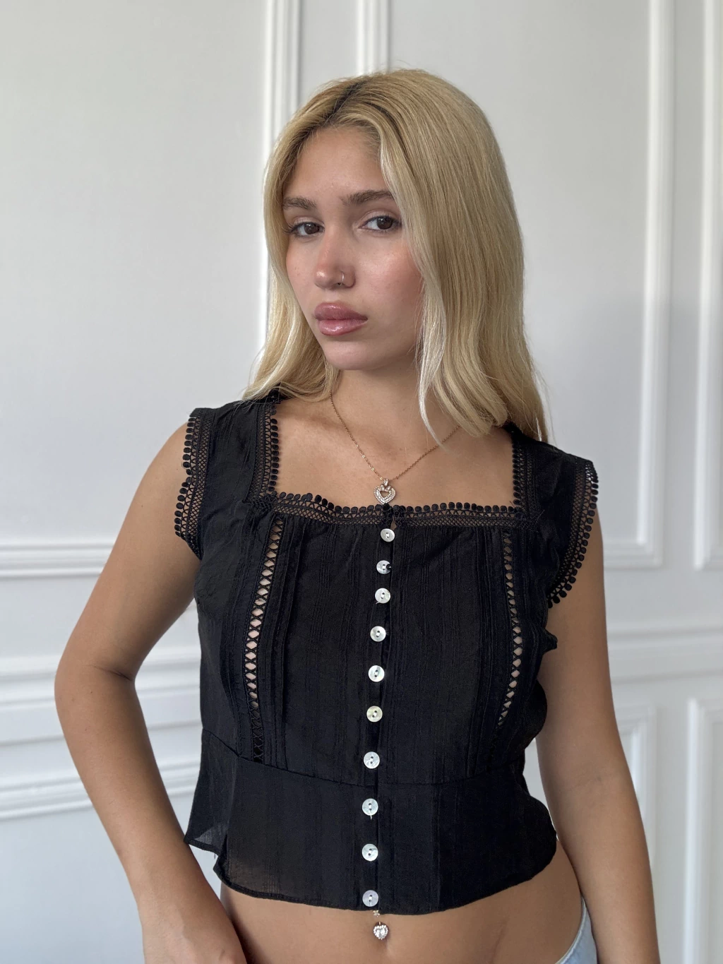 Musculosa Broderie