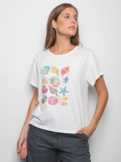 Remera Estampada "Caracolas y Estrella de Mar", foto 4 de 5