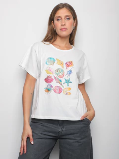 Remera Estampada "Caracolas y Estrella de Mar", foto 2 de 5