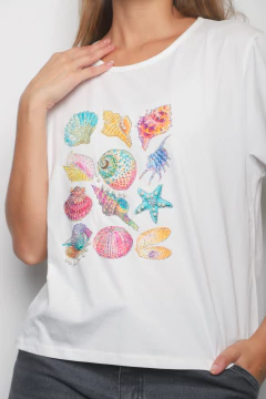 Remera Estampada "Caracolas y Estrella de Mar", foto 3 de 5