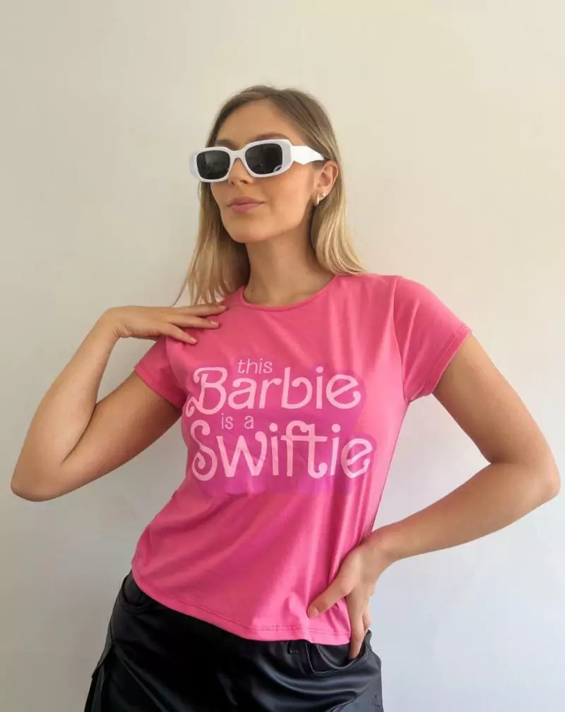 Remera de algodón y lycra Barbie